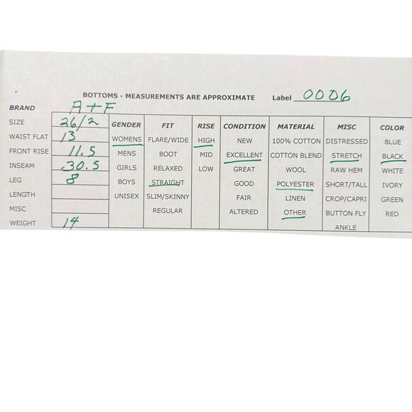 Abercrombie & Fitch Vegan Leather The 90s Straight Ultra High Rise Jeans 26/2 - Picture 13 of 13